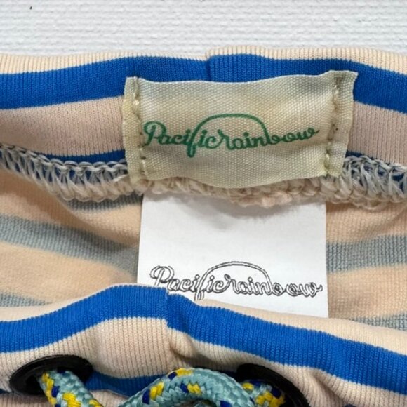 PACIFIC RAINBOW - SWIM SHORT - STRIPE -  BLUE/BEIGE - NEW NO TAG - Picture 4 of 5